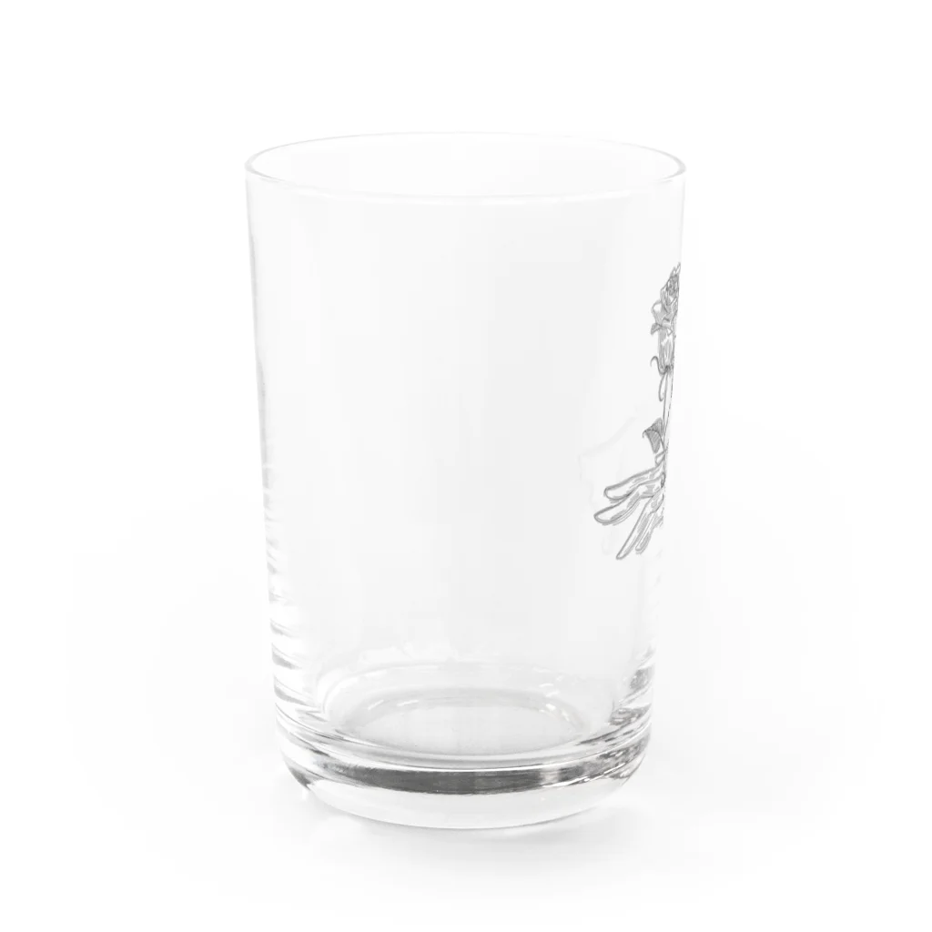 ロマンティック物語の薔薇の花言葉 Water Glass :left