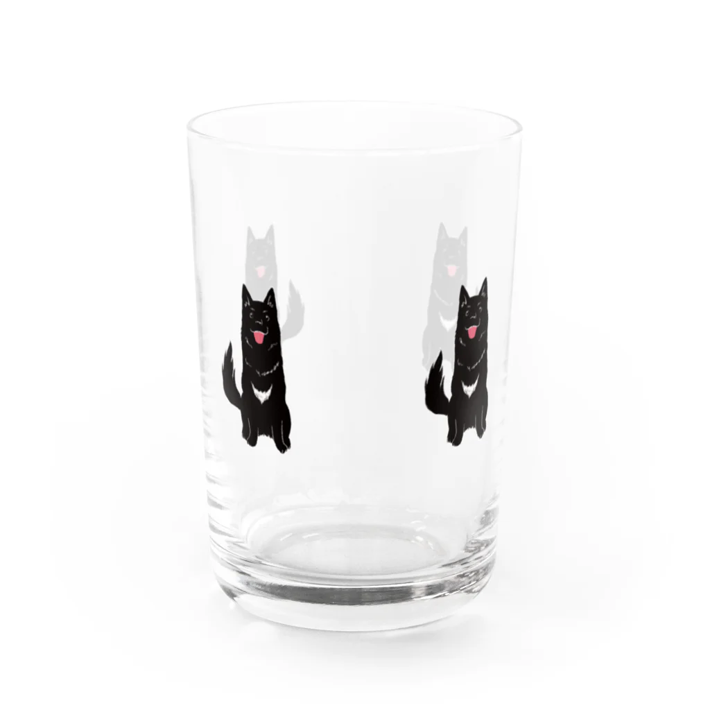 しんま みさんのくろいぬ増量版 Water Glass :left