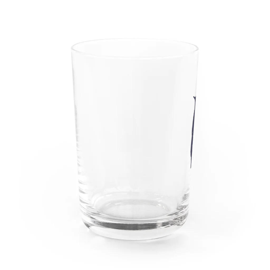 どうぶつがいっぱいのシンプルペンギンシルエット Water Glass :left
