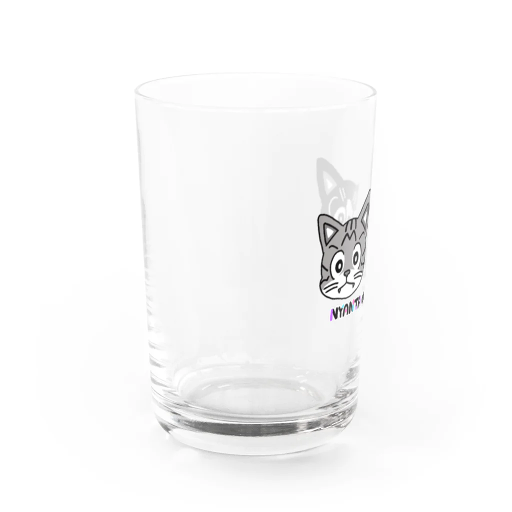 猫は正義のNYANTAandBOCHIO Water Glass :left