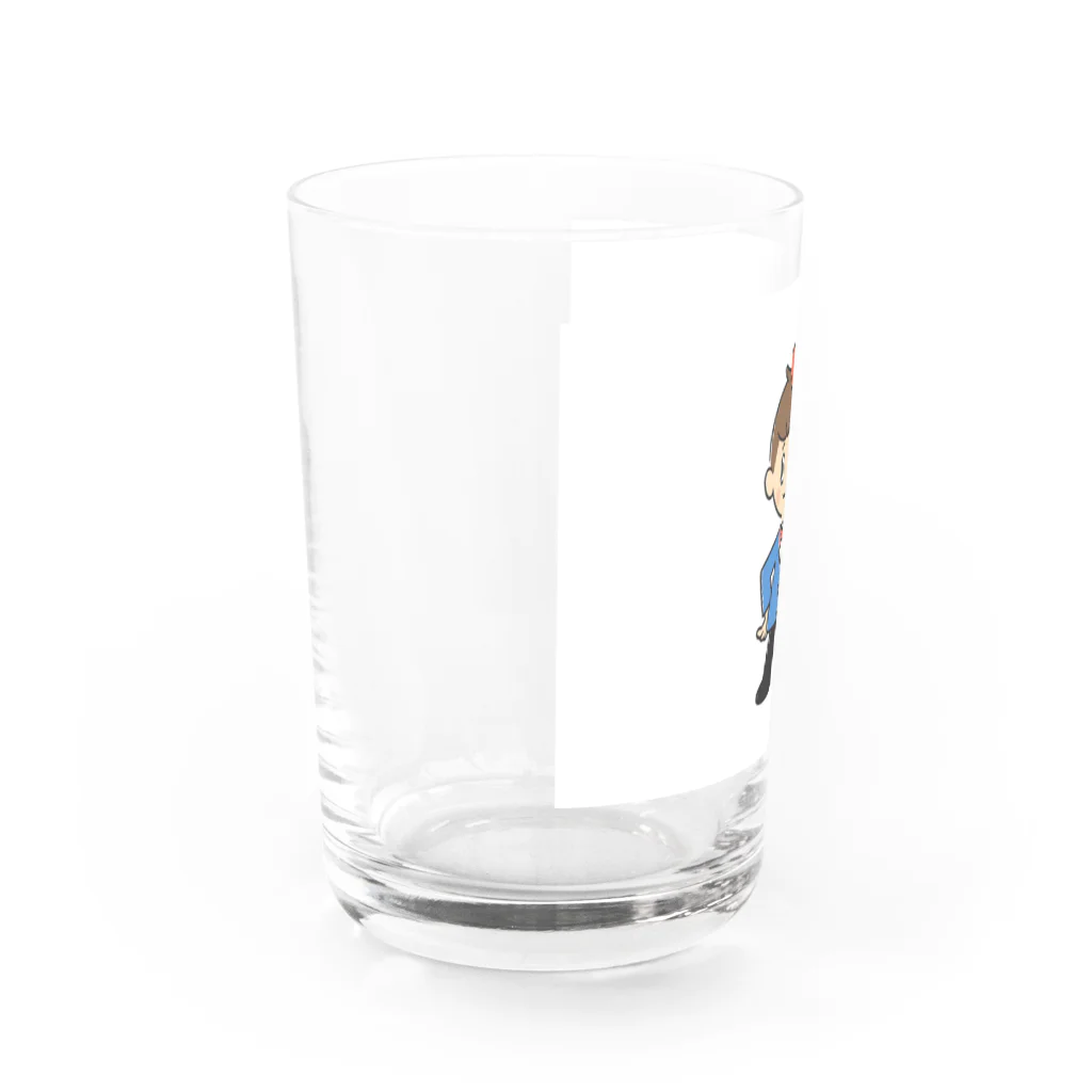 絵本　南紀「パンダ店長」シリーズのゆうやくんとローラーくん Water Glass :left