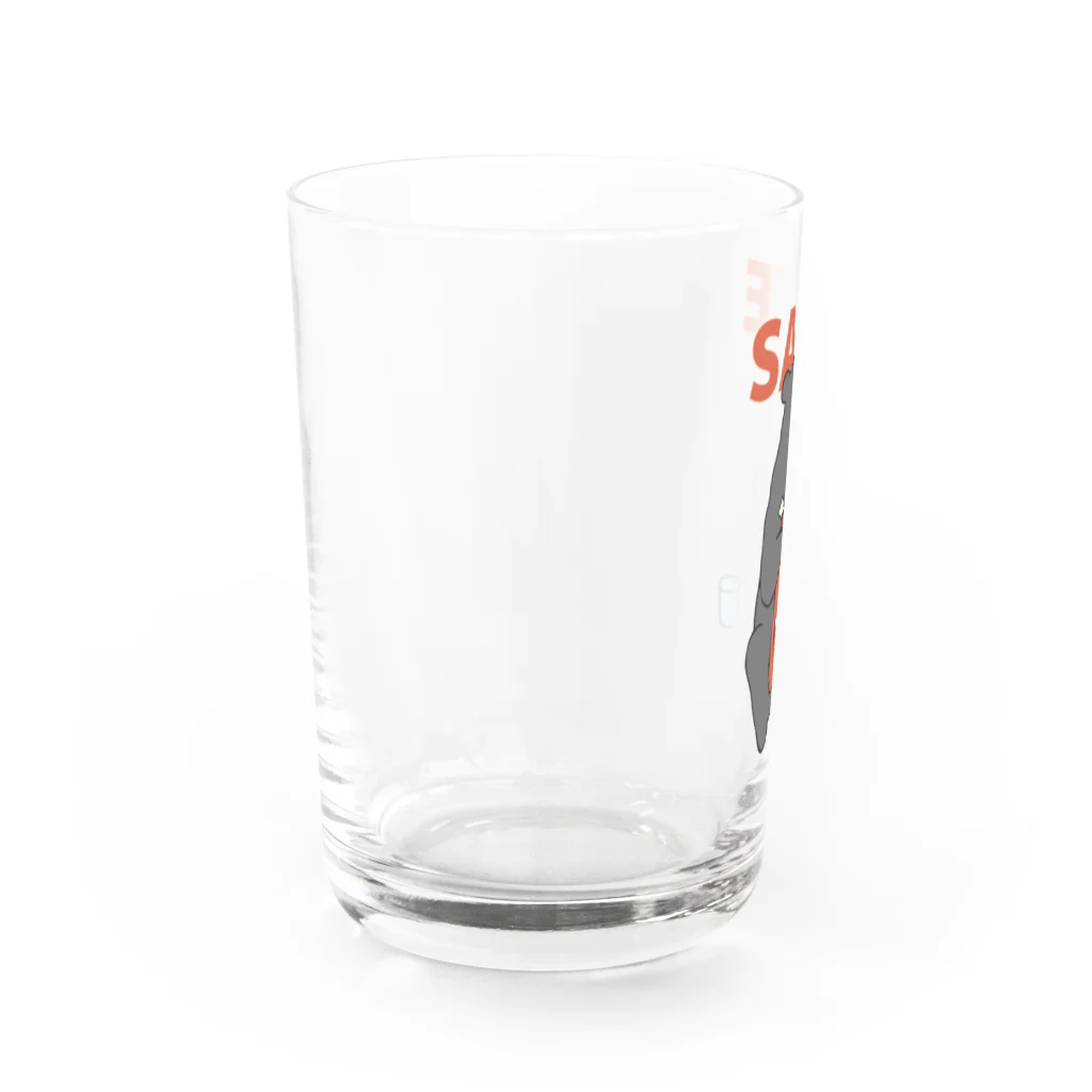 カモシカ亭のツキノワグマと日本酒 Water Glass :left