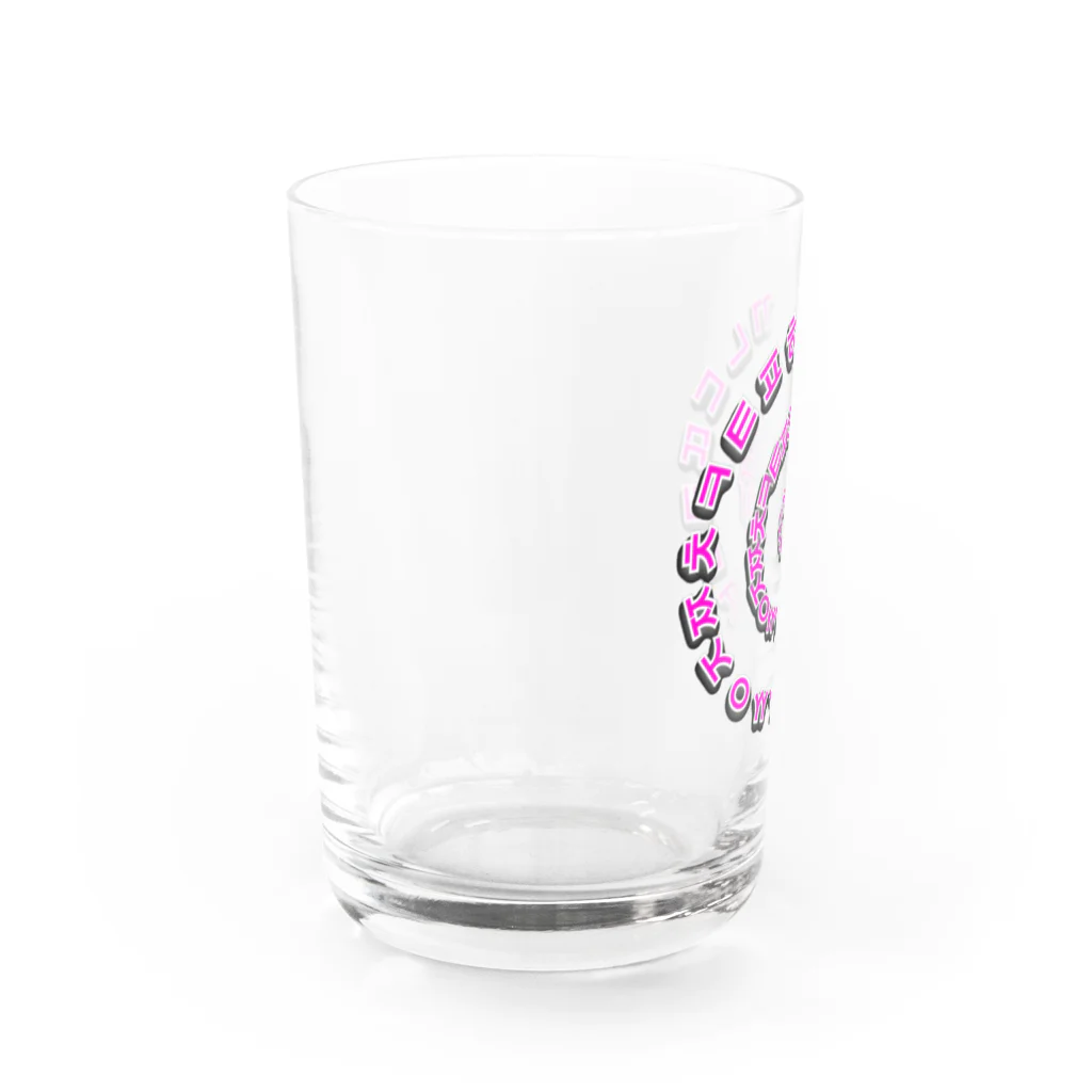 LalaHangeulのはんぐるぐるぐる　鮮やかピンク グラス左面