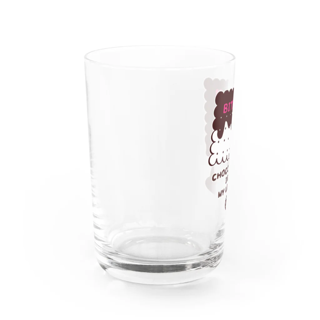 イラスト MONYAAT のCT99 CHOCOKATE IS MY LIFE*E Water Glass :left