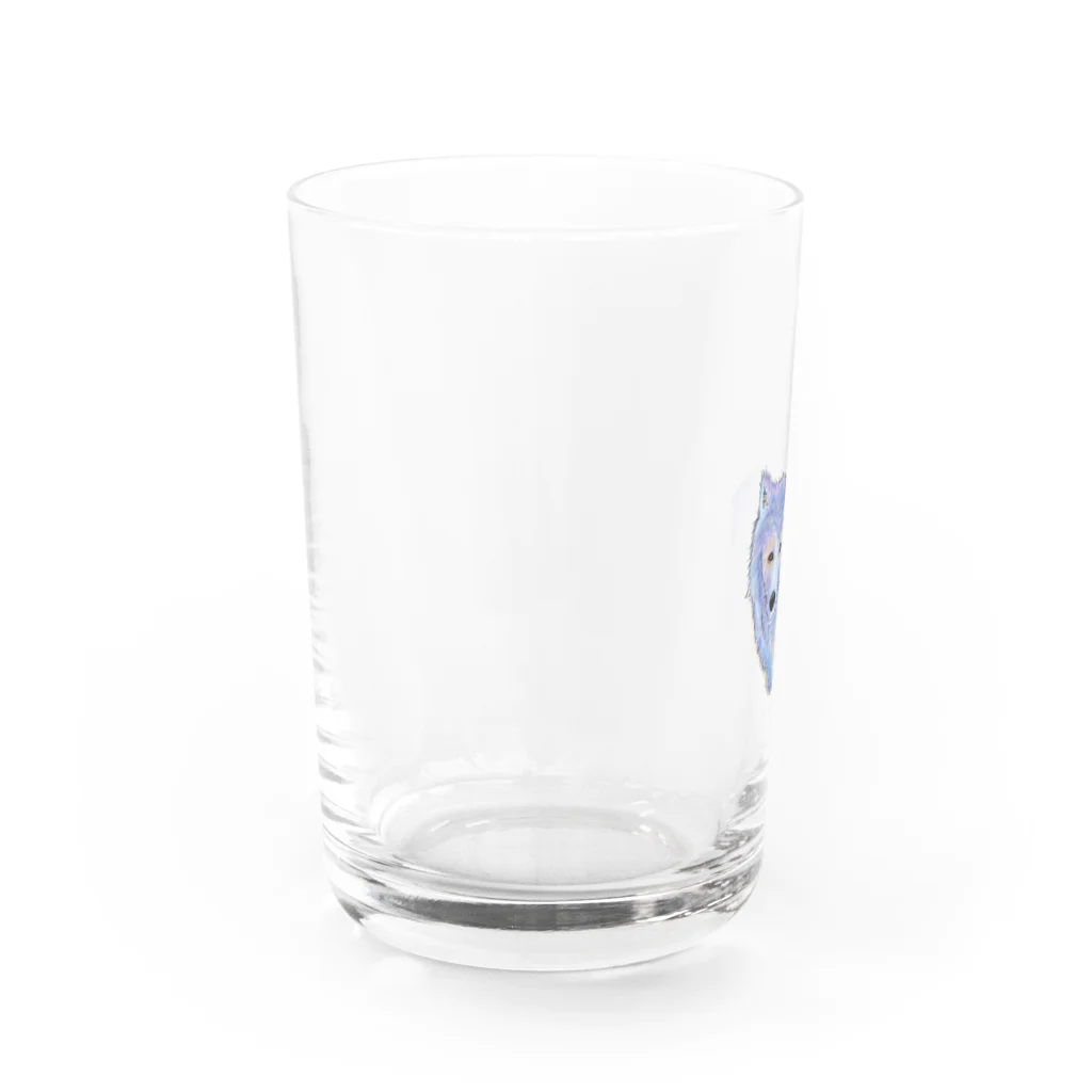 きらきらのオーロラオオカミ Water Glass :left