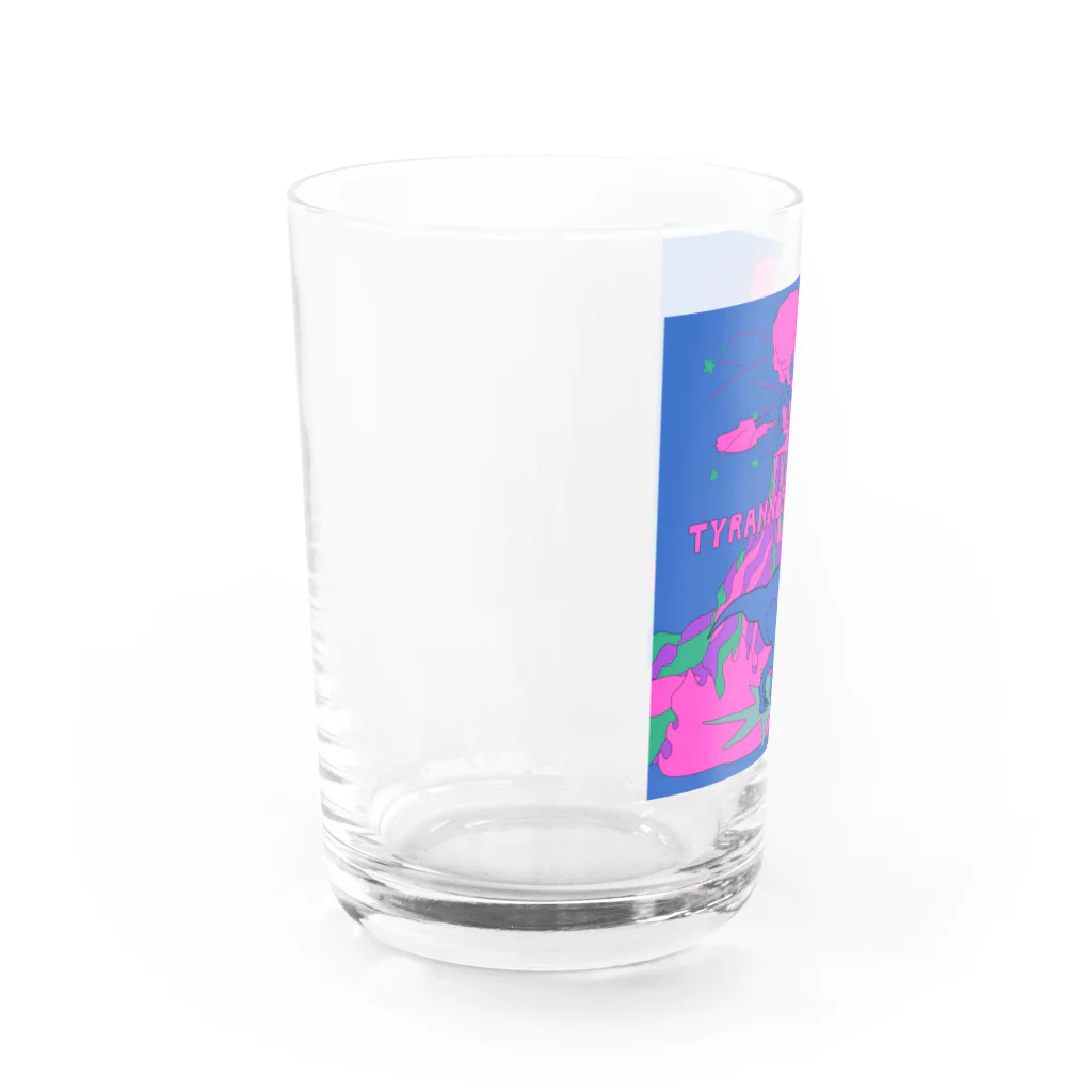 メイド　ミー　チャムのティラノサウルス Water Glass :left