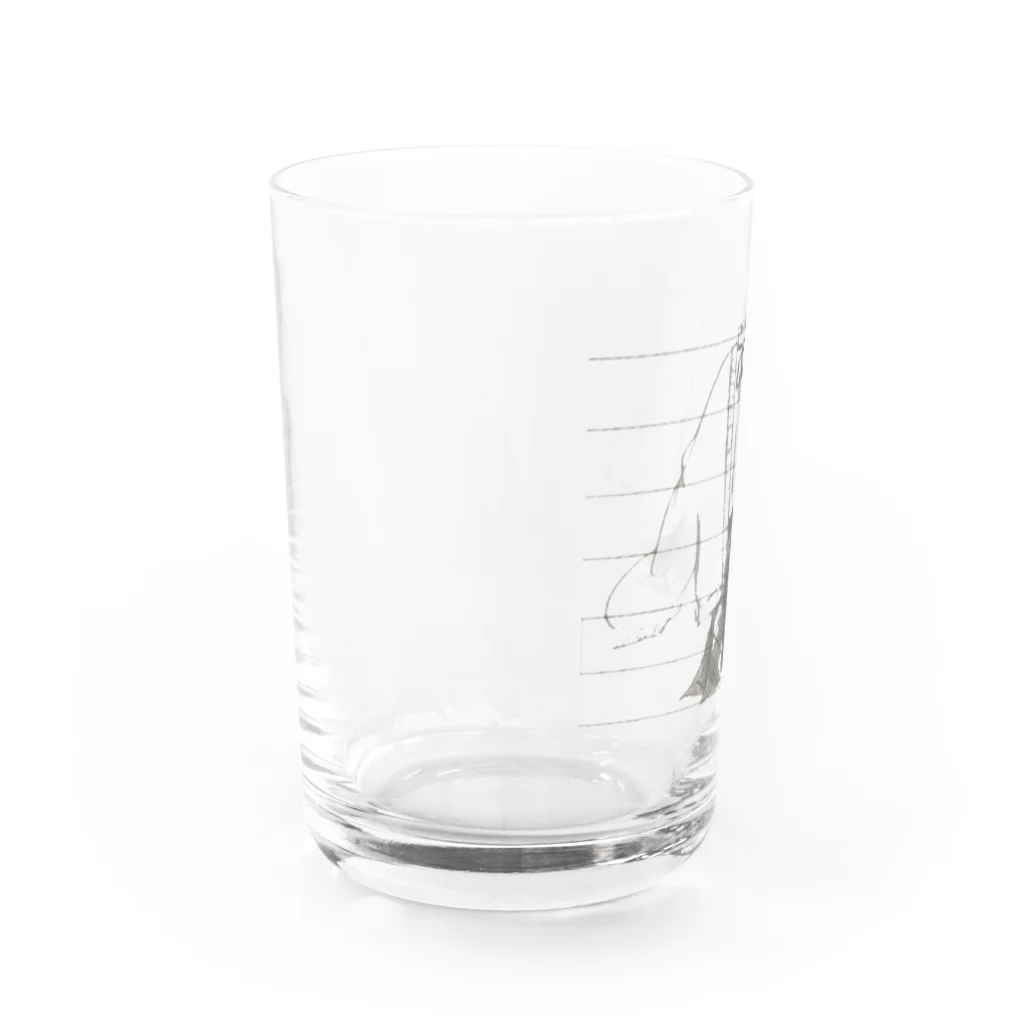 田んぼ前のあのお店の女の子コーデ Water Glass :left