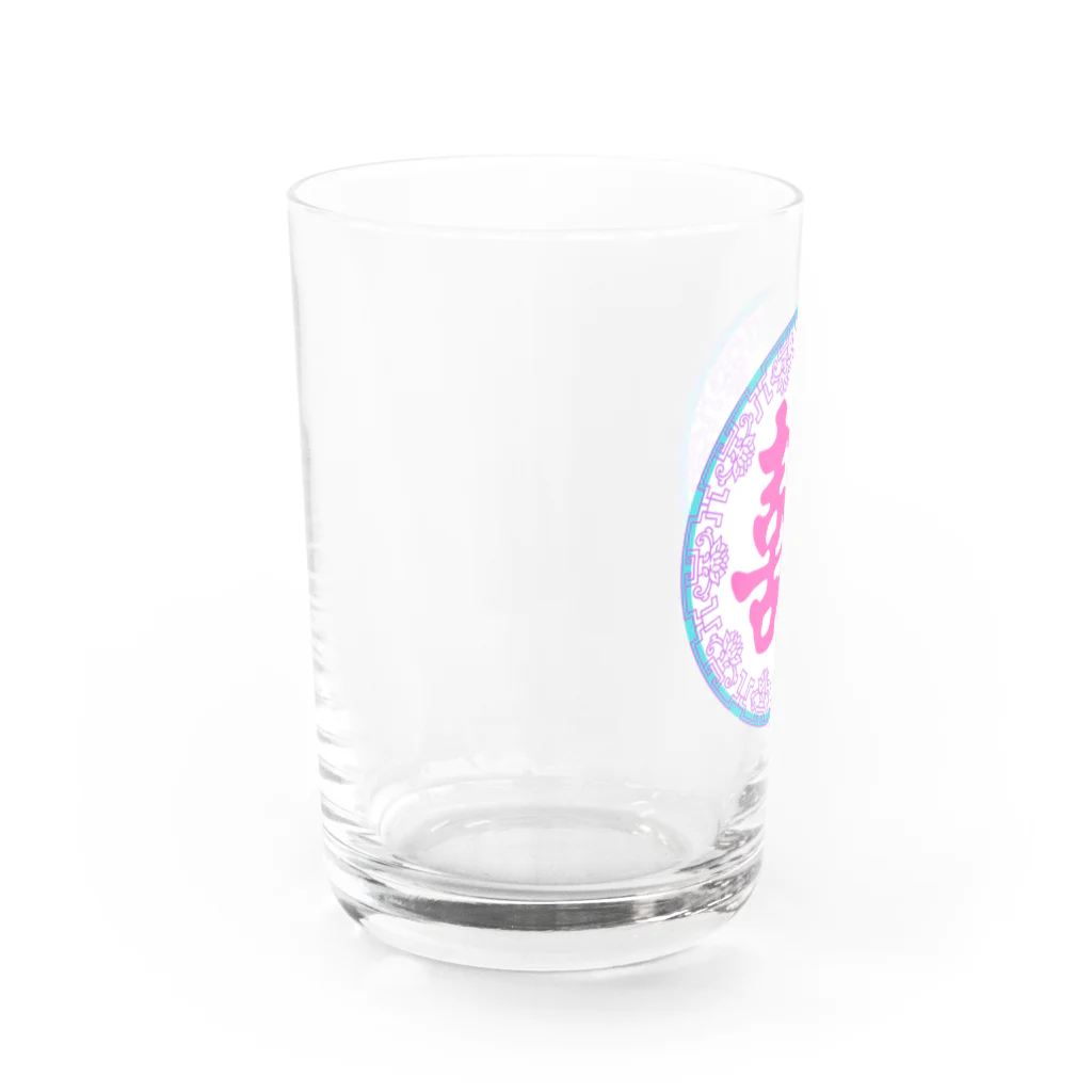 鳴くよメジロのゆめかわ双喜紋・丸 Water Glass :left