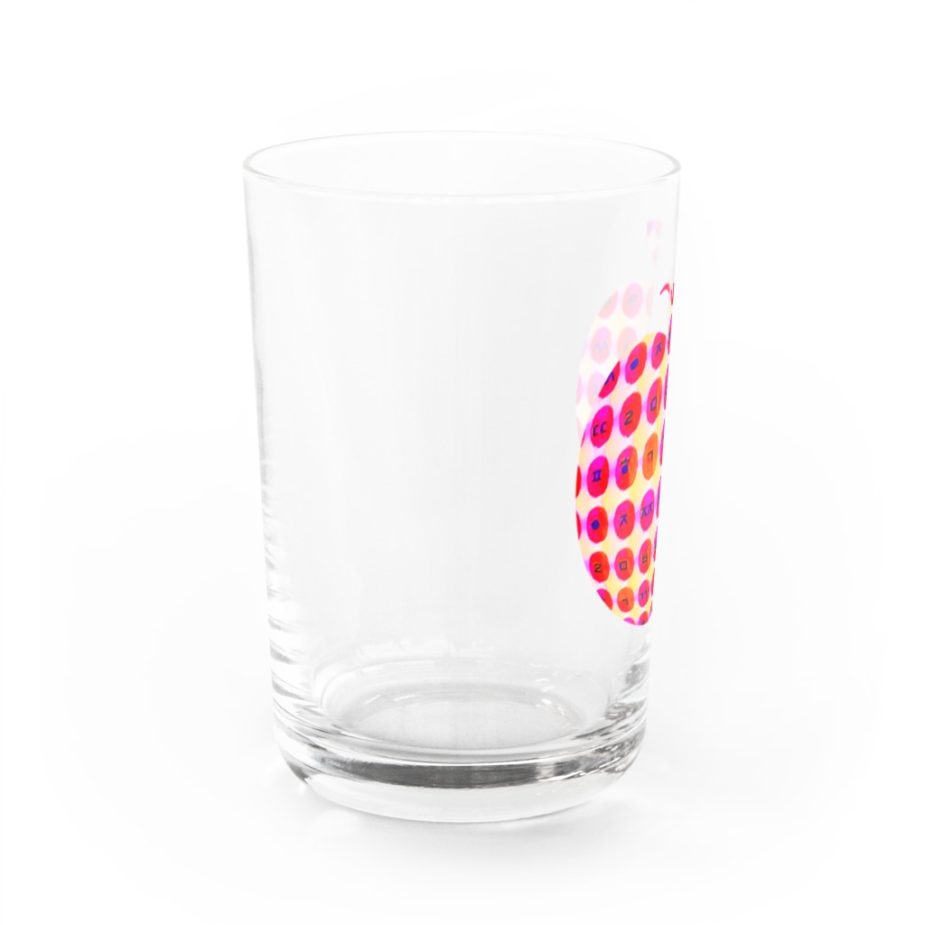 LalaHangeulのはんぐるde林檎　~キュートバージョン~ Water Glass :left