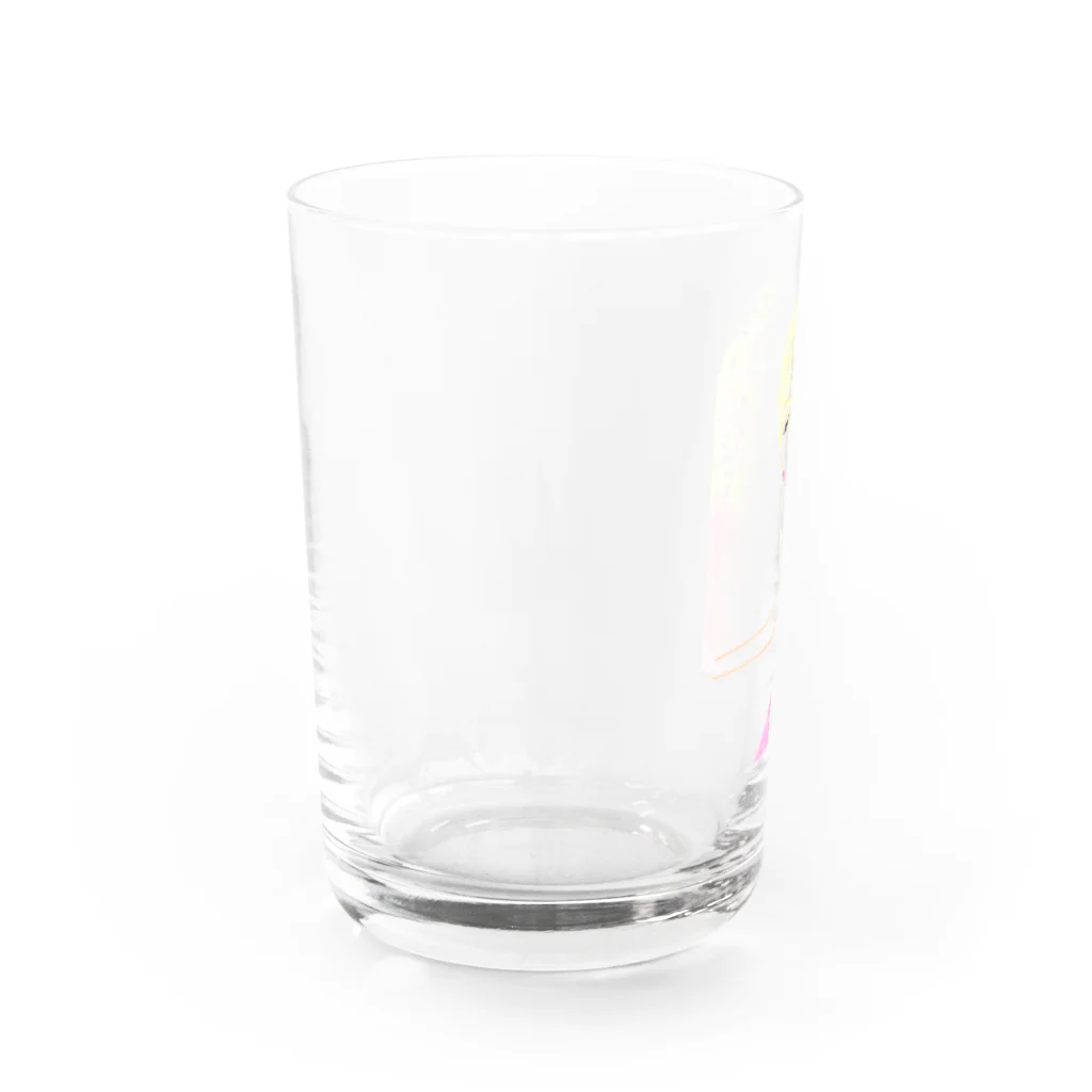 honey bunnyの髪に花をつけた女の子 Water Glass :left