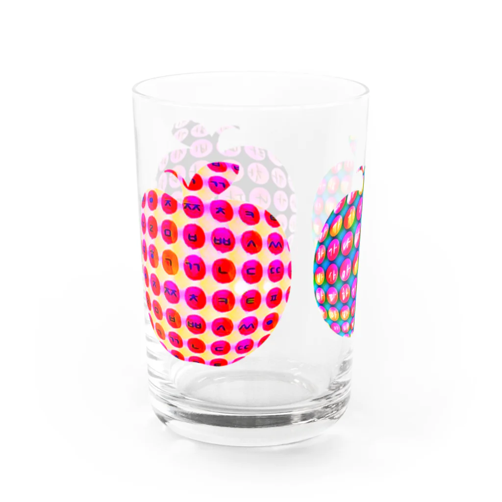 LalaHangeulのはんぐるde林檎たち Water Glass :left