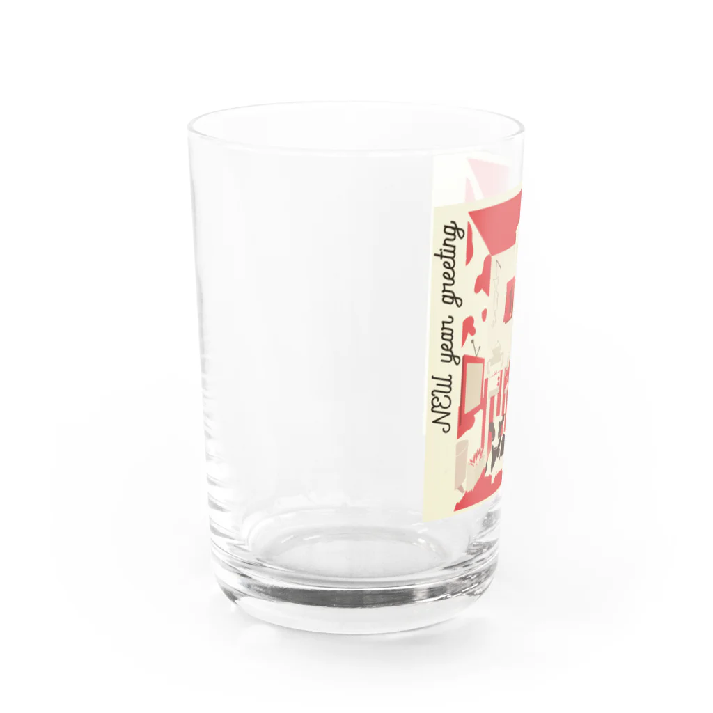 マナカショーコ merry&merryの2021 うしどし Water Glass :left