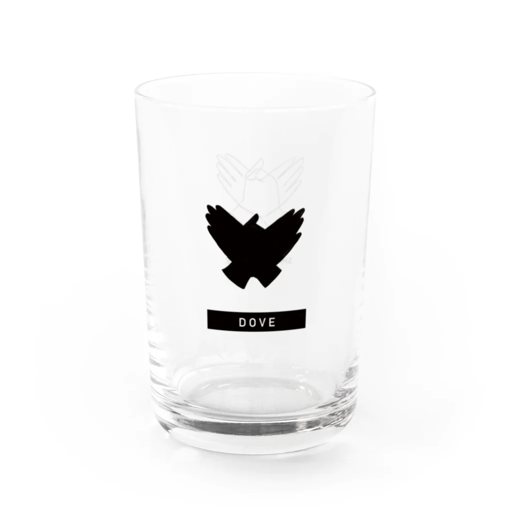 MIRINの影絵_DOVE Water Glass :left