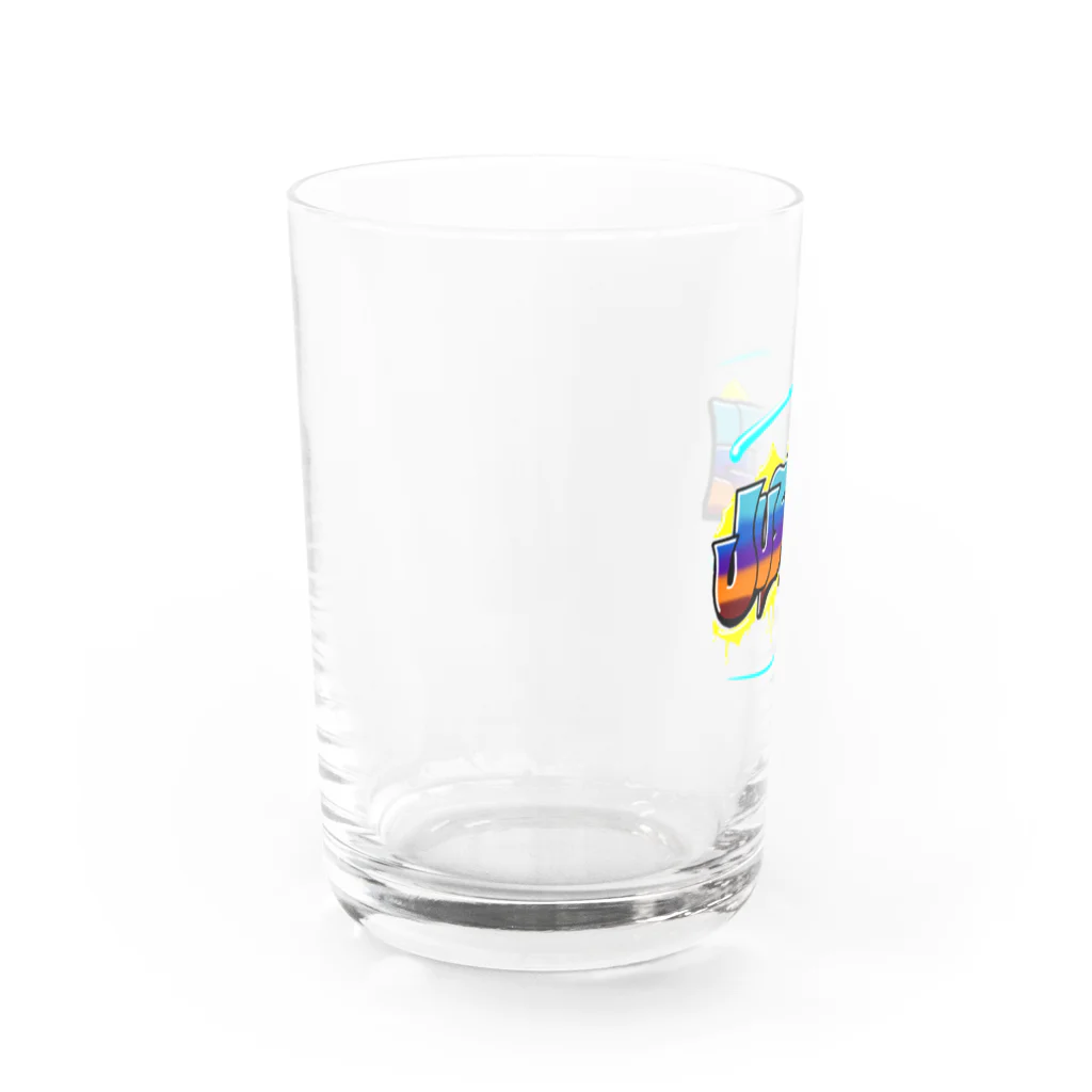 人食べるのグラフィティ「正義」 Water Glass :left