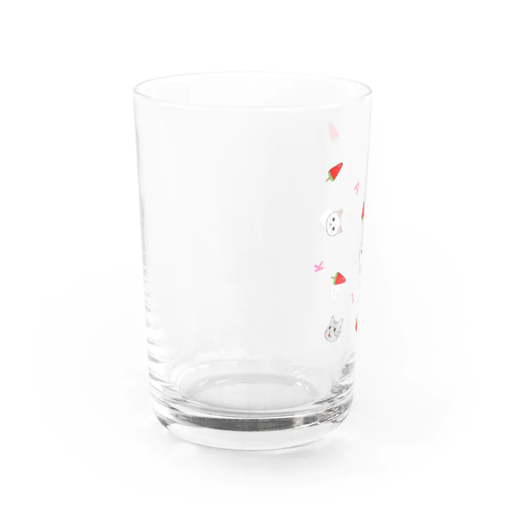 ｽｲｶﾁｬﾝ🍉の透けて可愛い♡マリーver. Water Glass :left