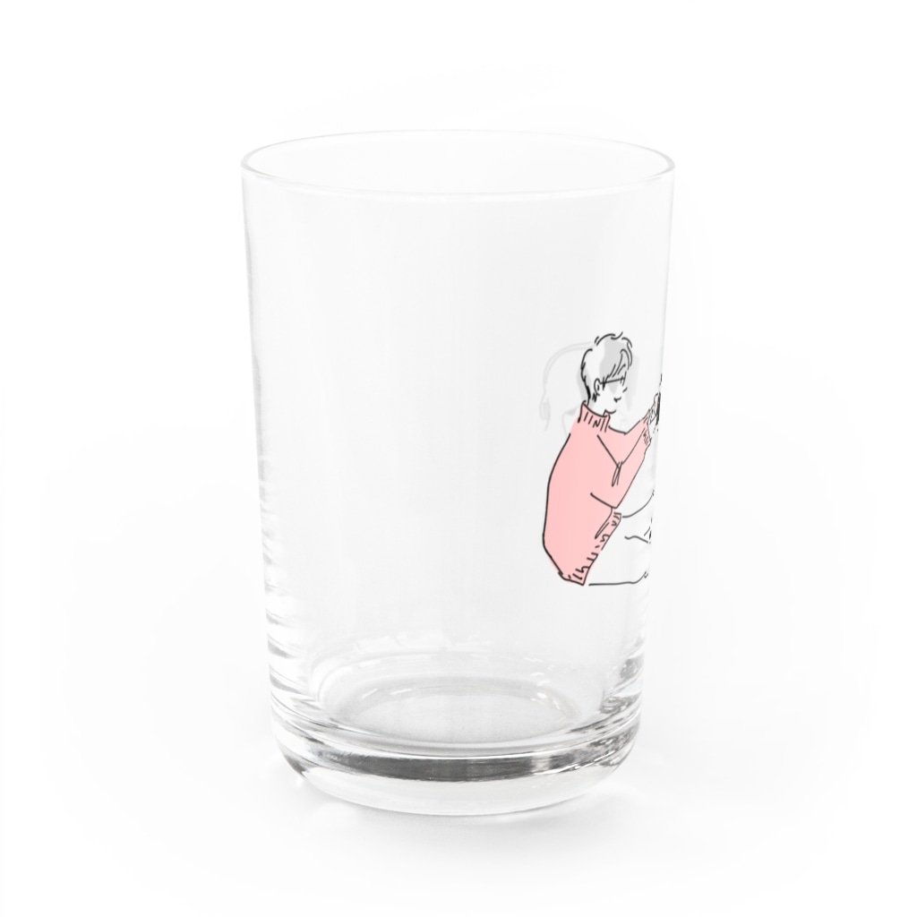 sayako_illustrationのハロー仔牛 Water Glass :left