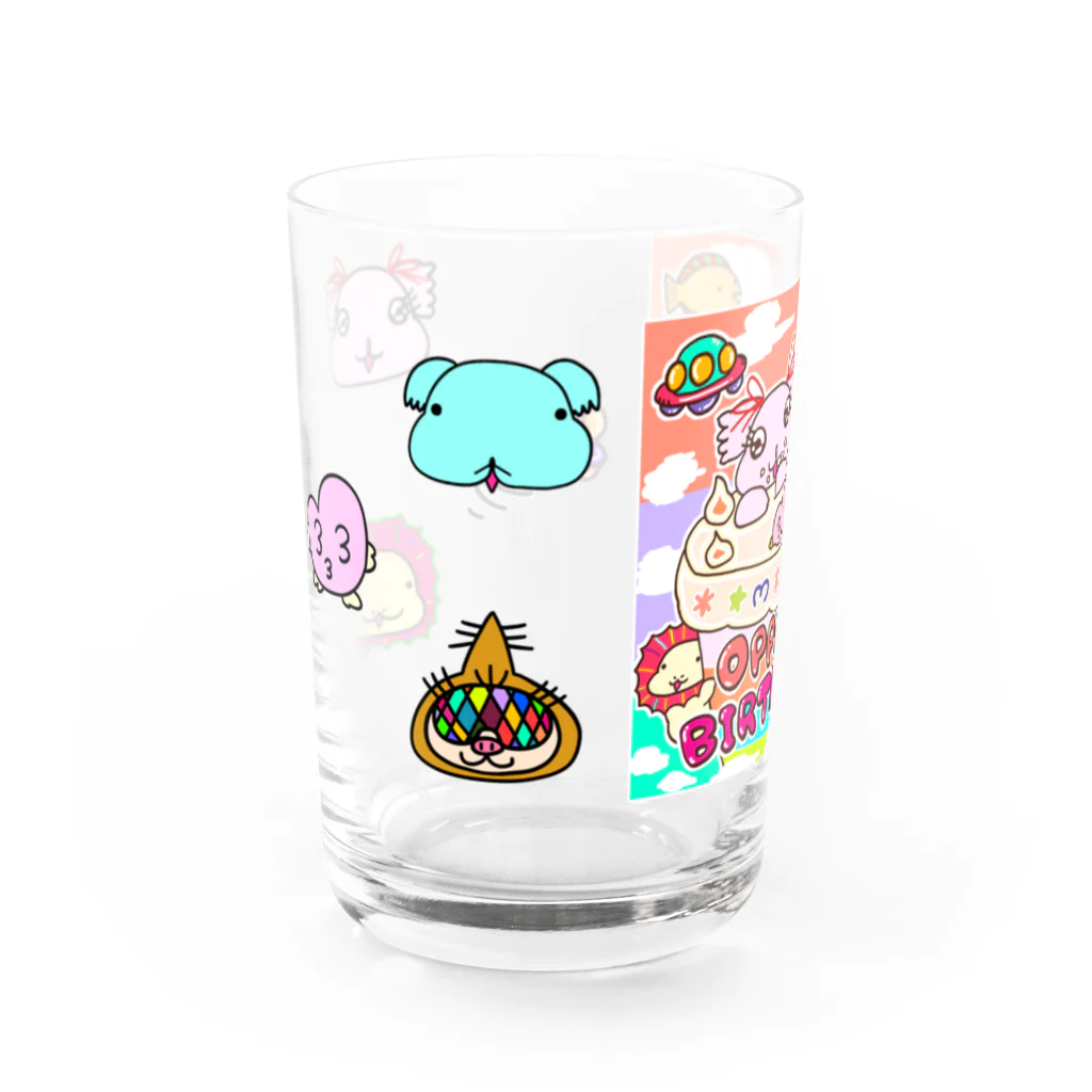 まるちょ屋のおっぱっぴーバースデー☆ Water Glass :left