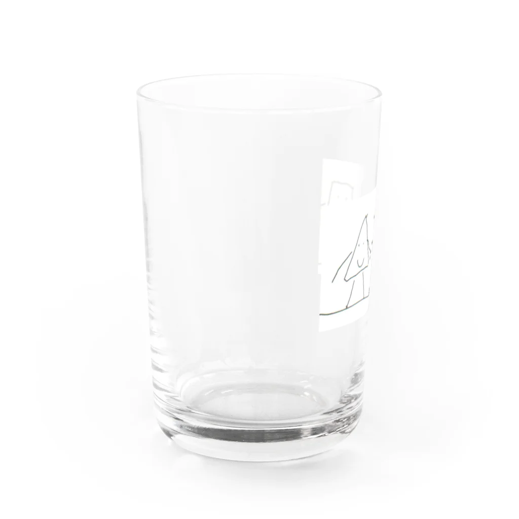 わがやの日常のさんかくまるしかくちゃん/しろくろ Water Glass :left