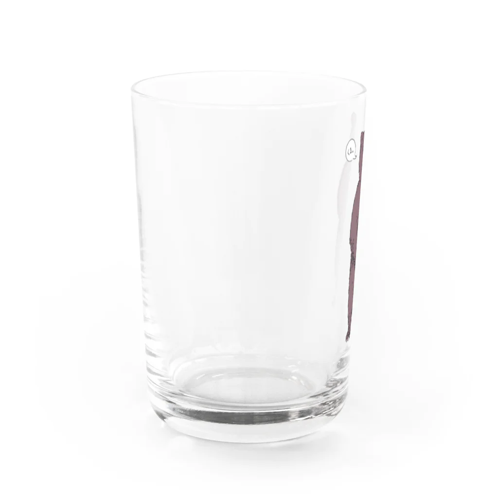 あらぶり屋のあいさつくまさん Water Glass :left