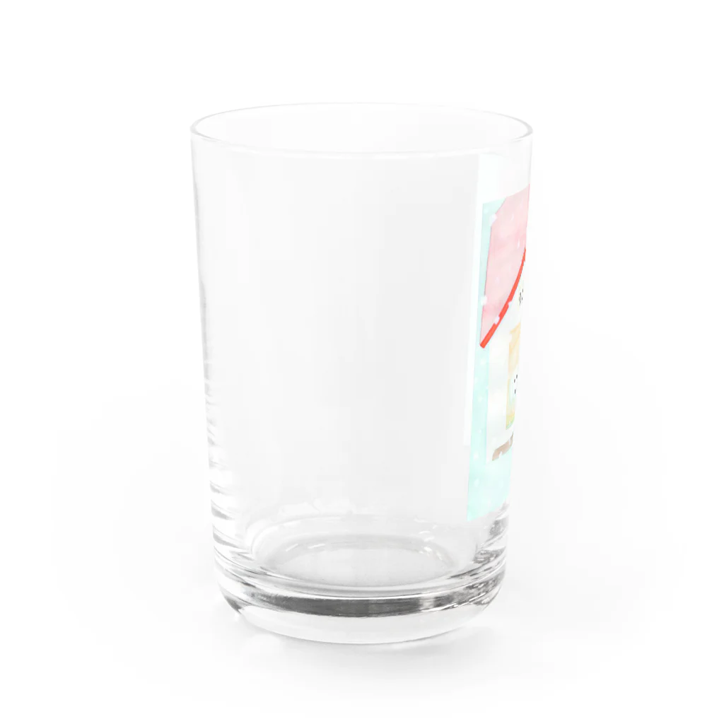 内田かずひろ＠ロダンのココロのシロと歩けば 初雪 Water Glass :left