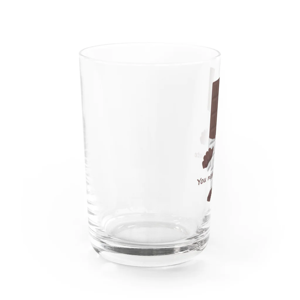 キッズモード某の板チョコ男 Water Glass :left