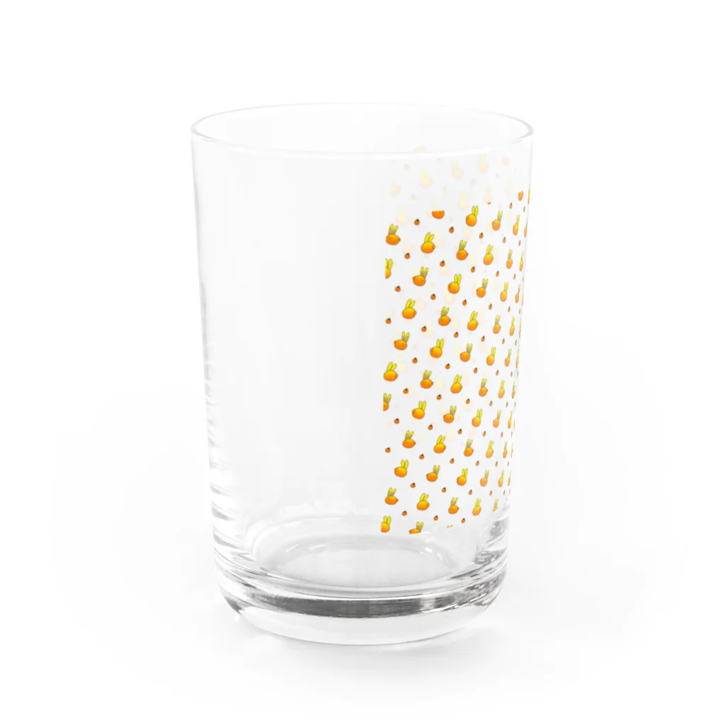 蜜柑小屋suzuri店のうさみかん Water Glass :left