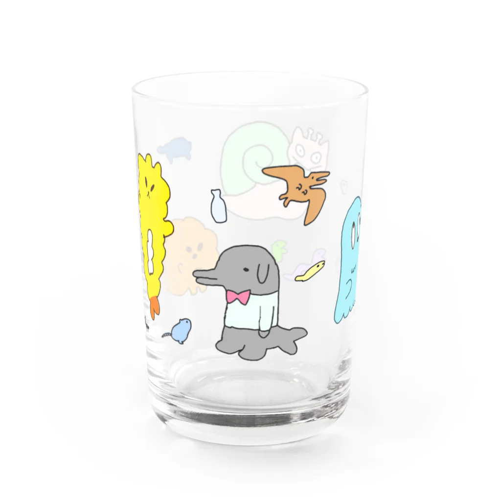 かなもけんのたこまつぺろんにょとともだち Water Glass :left