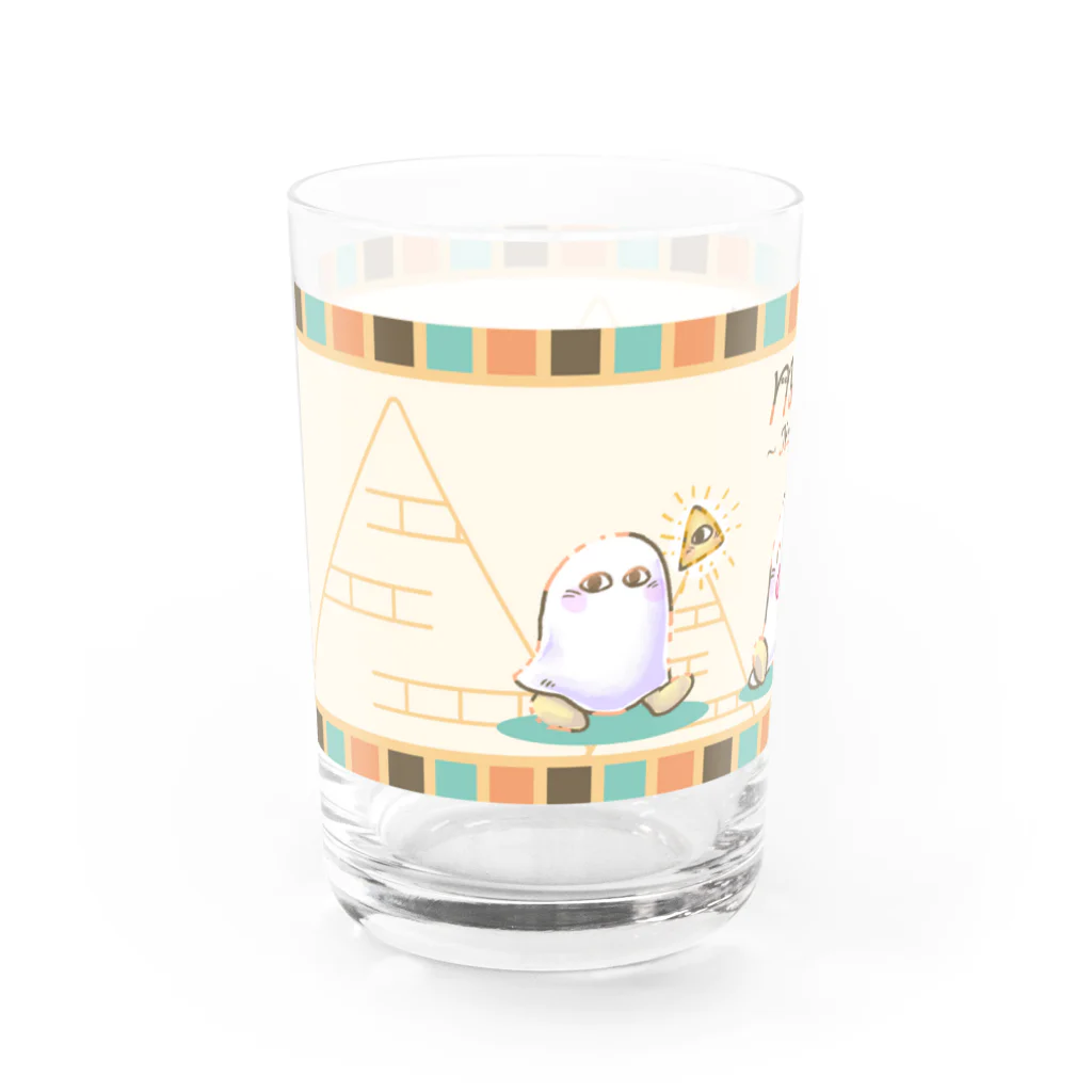 オムタマスタジオの メジェド Medjed ~The Smiter~ Water Glass :left