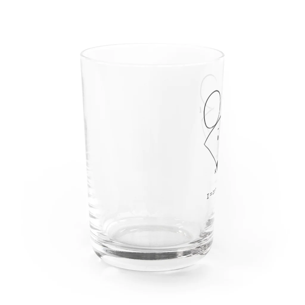 けちゃっぷごはんのお店の扇の孤の長さを求める公式だチュウ Water Glass :left