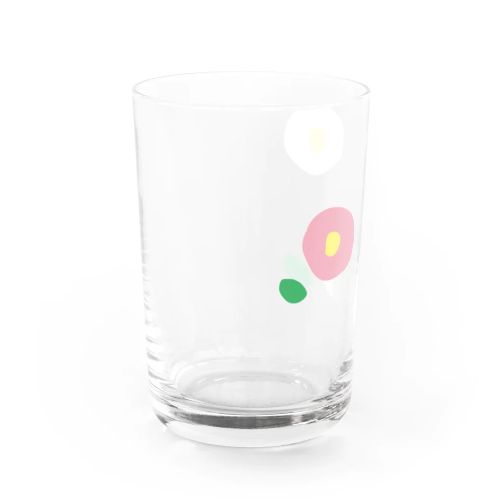 kozukuzukzの椿（白/ピンク） Water Glass :left