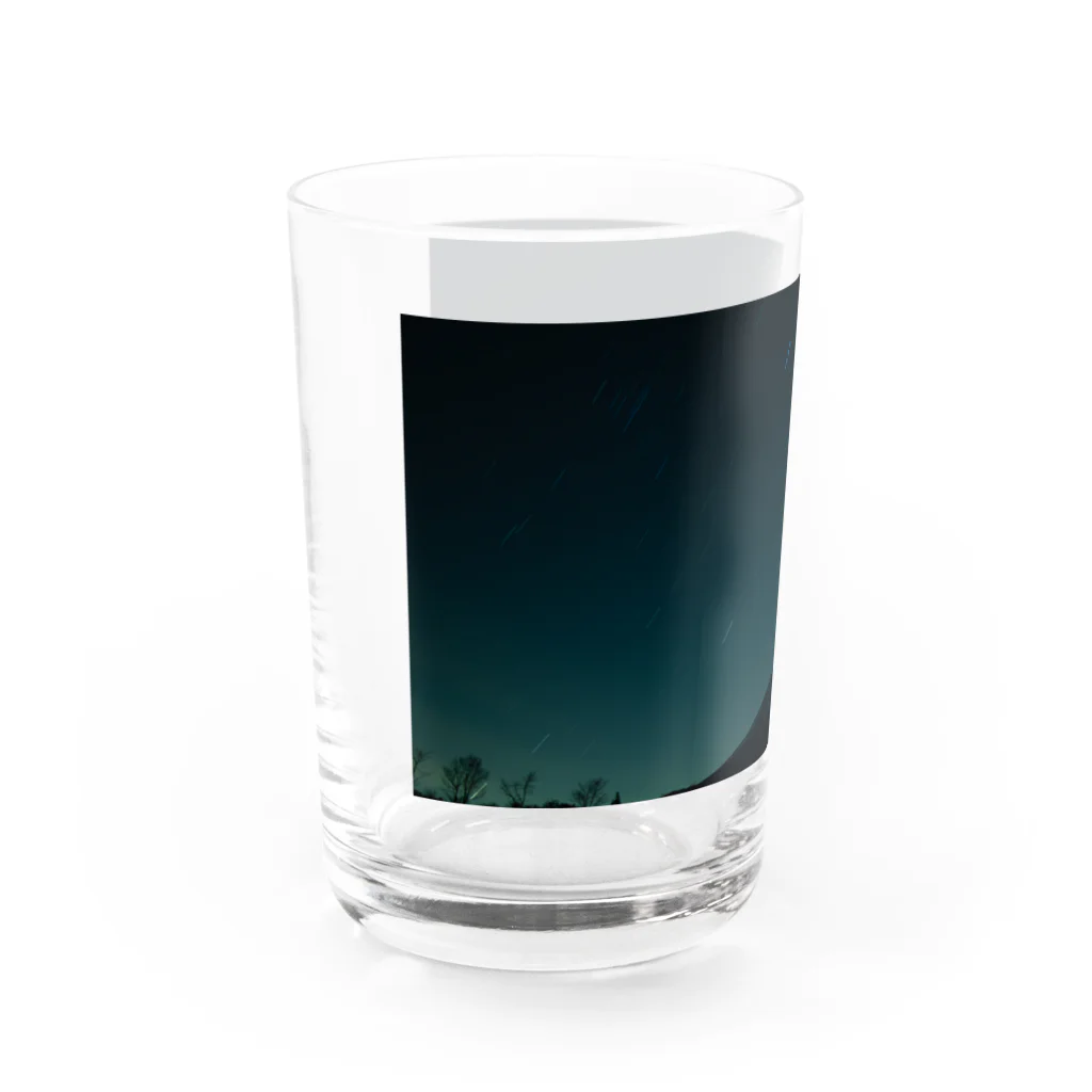 月と鼈の富士山と月 Water Glass :left