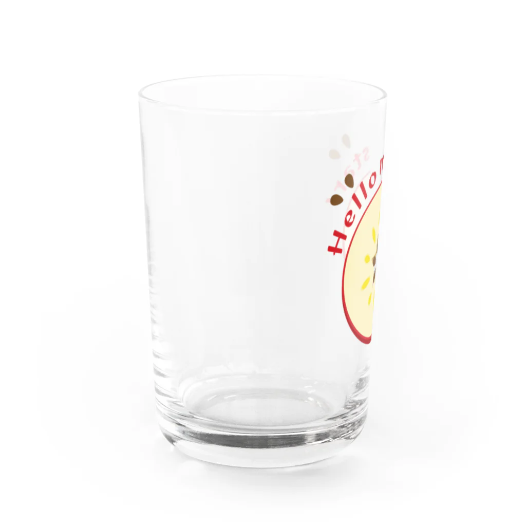 イラスト MONYAAT のCT105 輪切りのリンゴ Water Glass :left