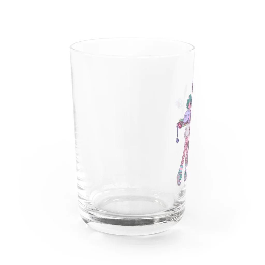 ♨️ホカホカおちゃ♨️の十字架乙女シリ〜ズ Water Glass :left