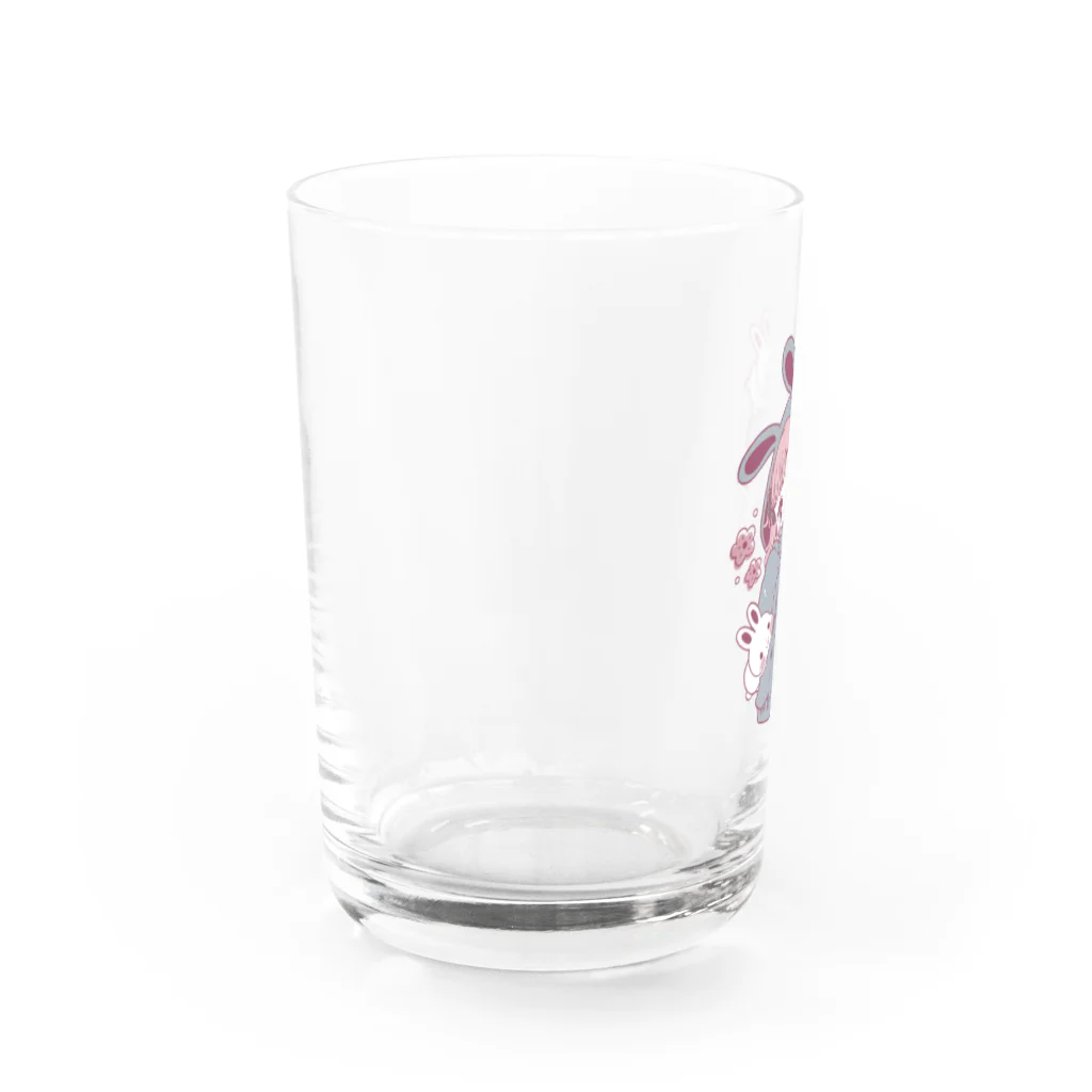 ふかみみショップのウサギパーカー子ちゃん Water Glass :left