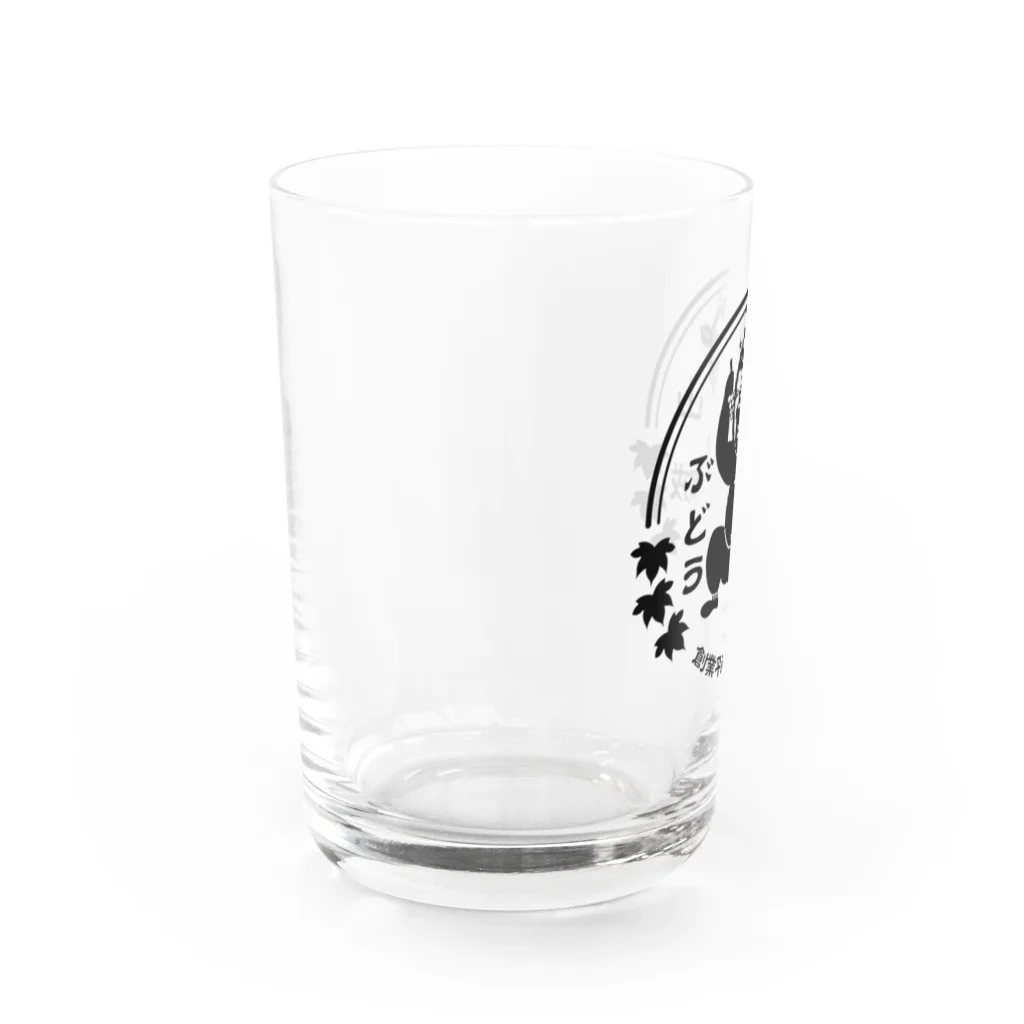 山賊ぶどうの山賊ぶどうロゴ黒 Water Glass :left