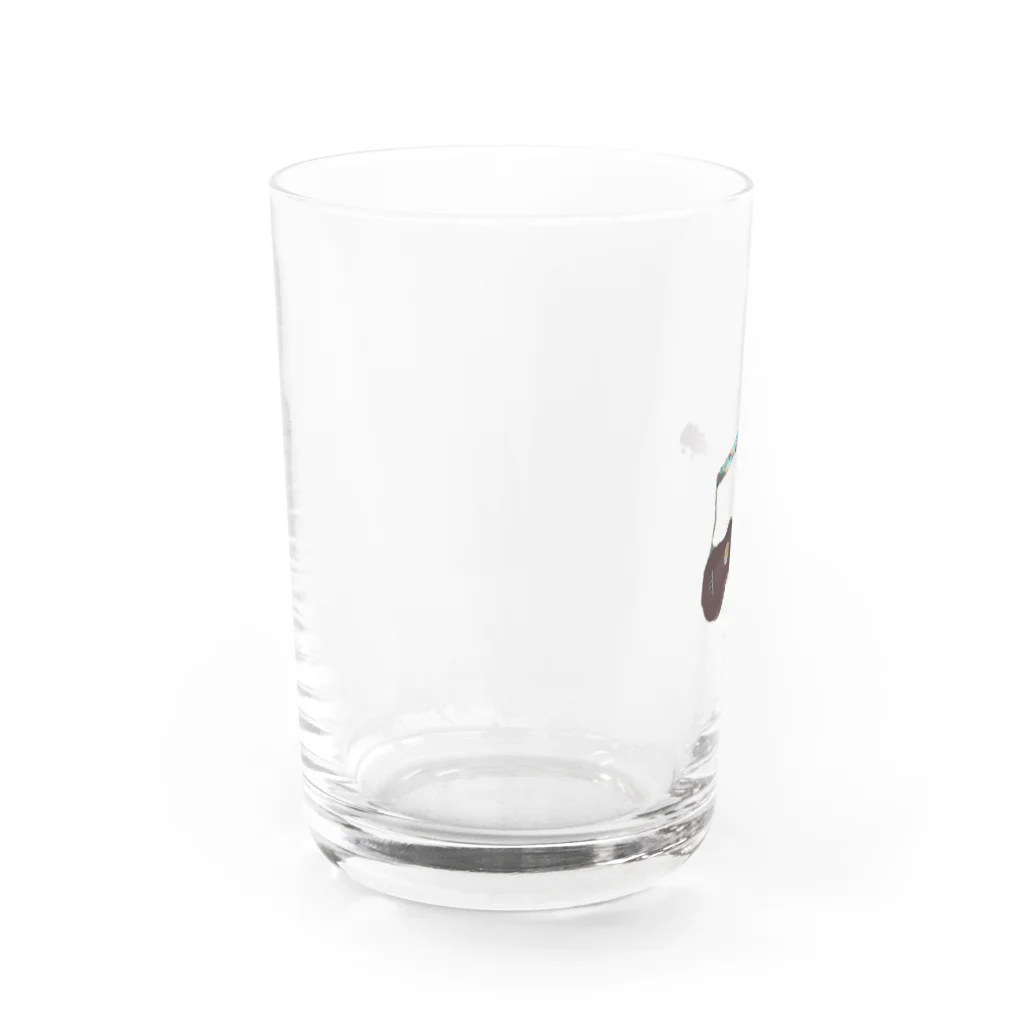 レレちゃんエレクトーン&ウクレレ配信グッズ売り場のレレちゃん愛用ウクレレプリントグラス(背景なし) Water Glass :left