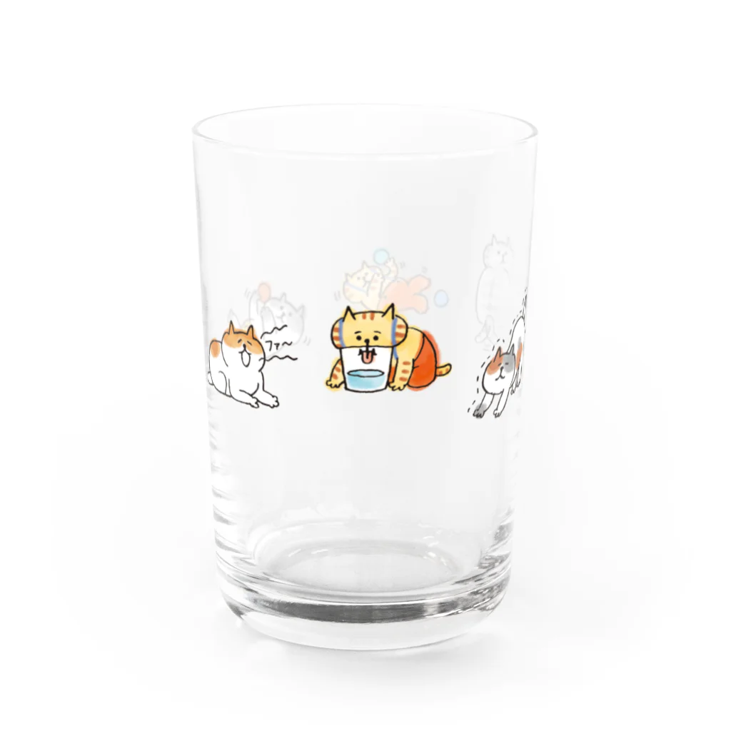 ごろごろにゃんすけのねこらしいにゃんすけ Water Glass :left