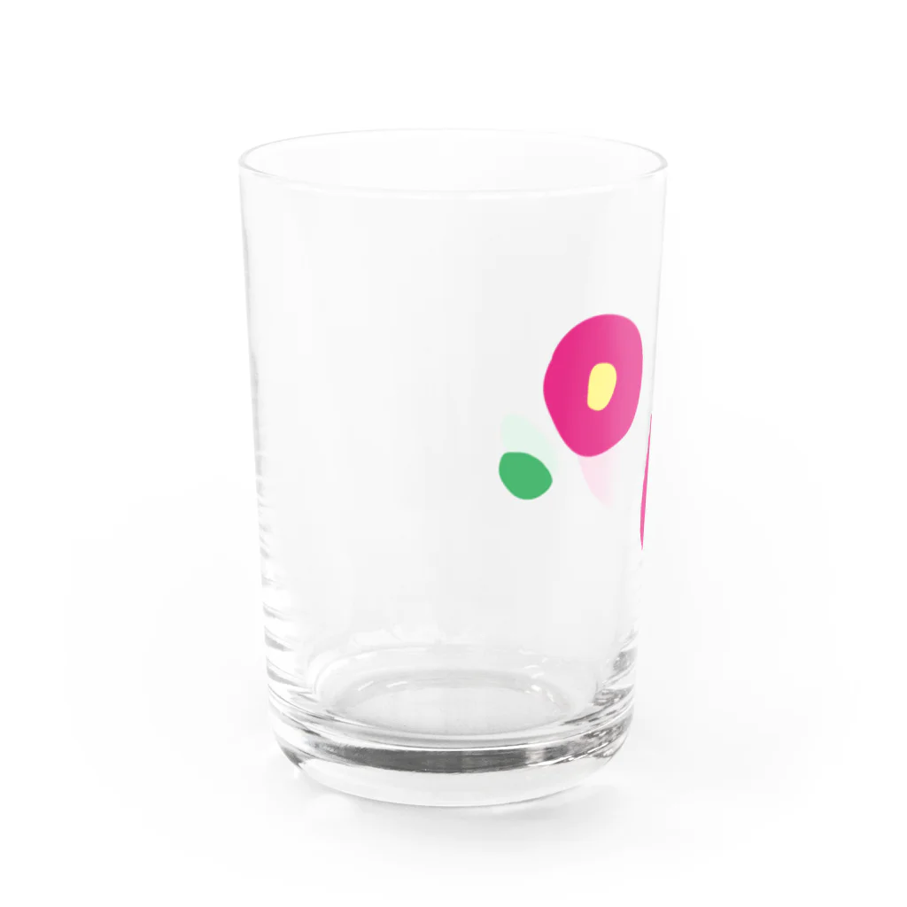 kozukuzukzの椿（濃ピンクふたつ） Water Glass :left