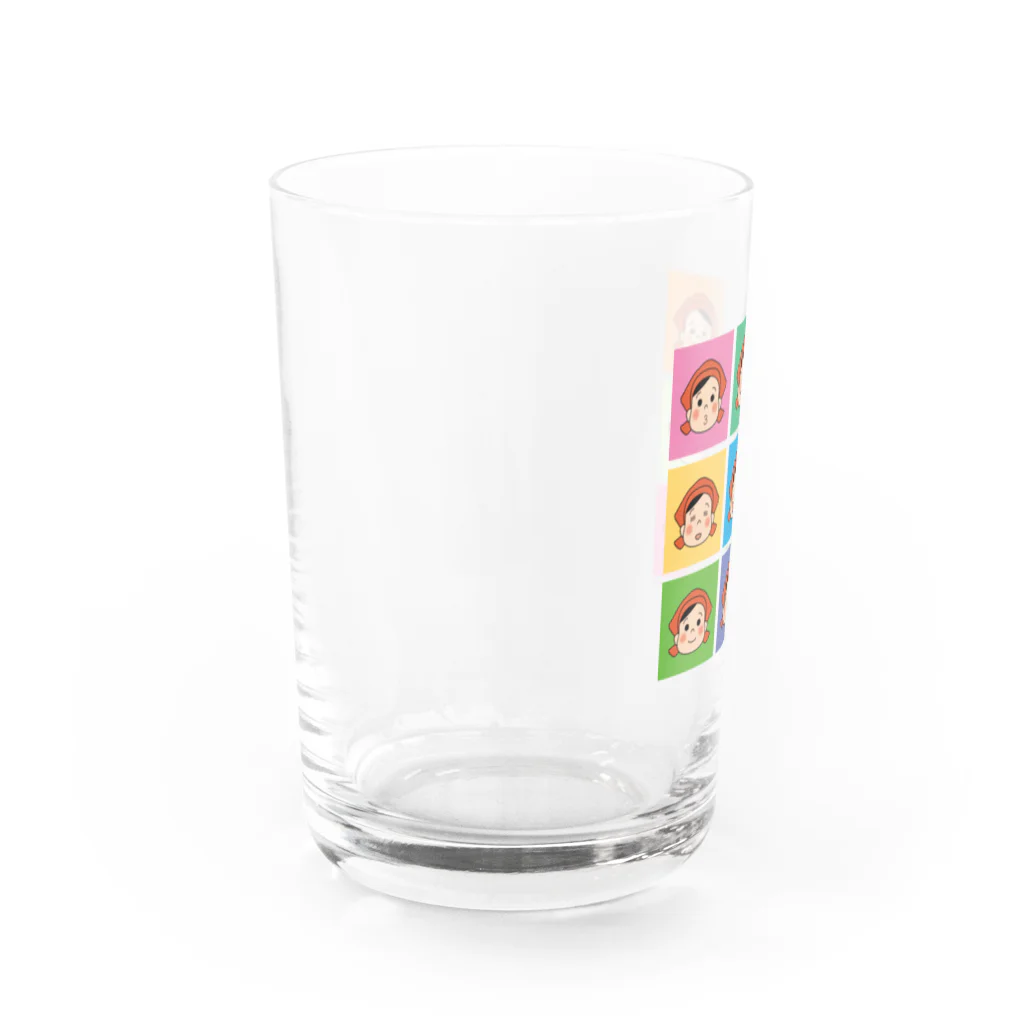 煎餅屋仙七の看板娘こまるちゃん Water Glass :left