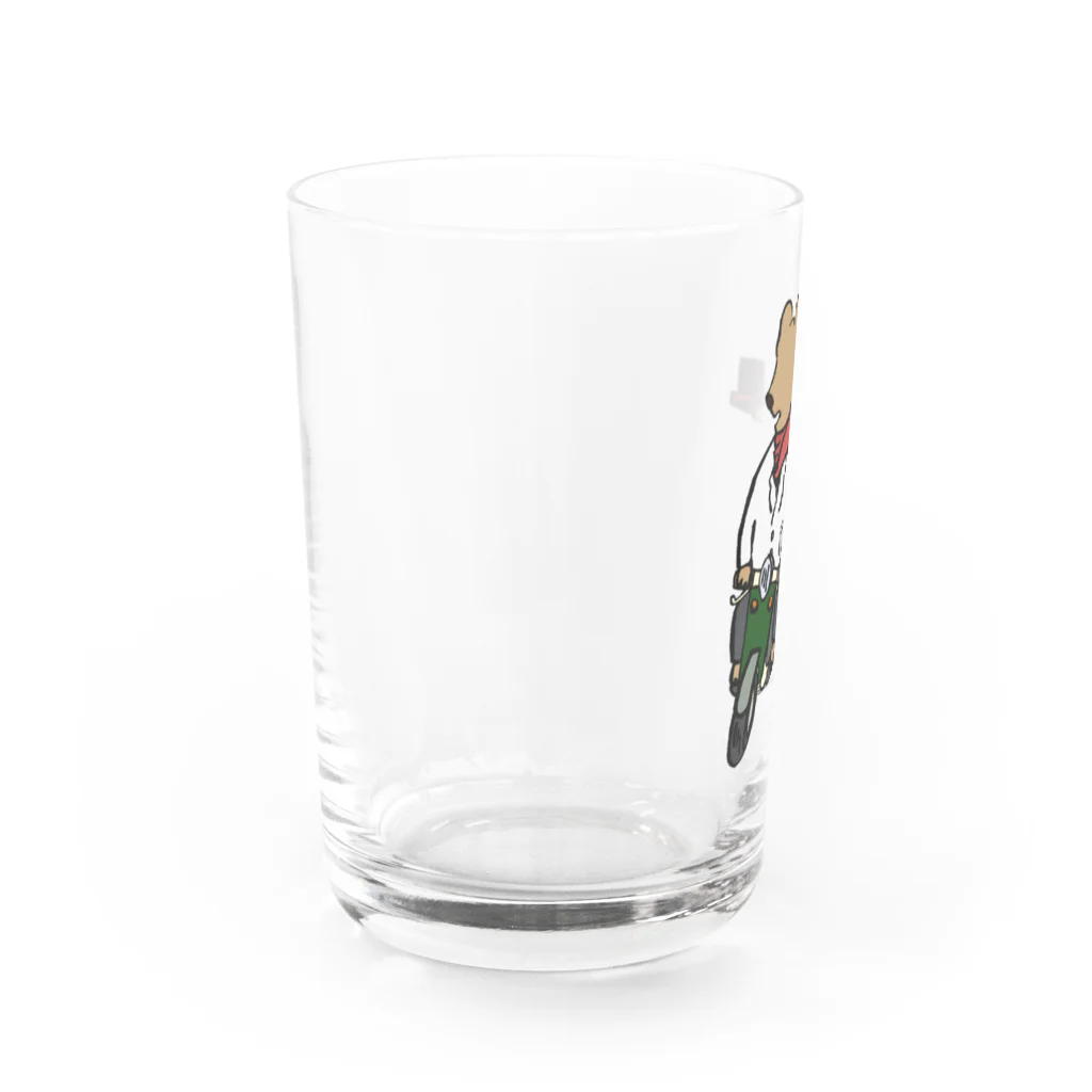 気ままに創作　よろず堂の配達くまさん　黒線 Water Glass :left