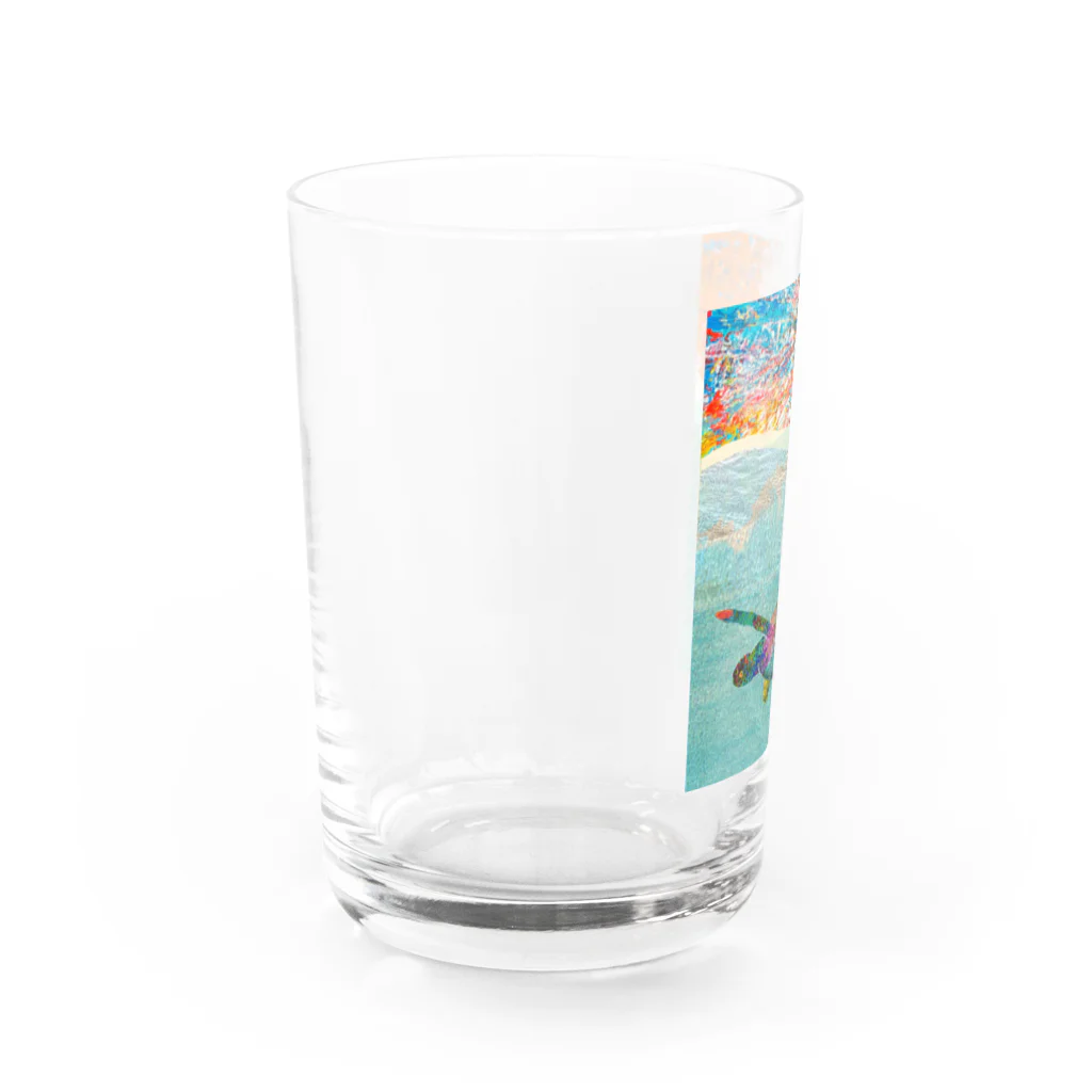 SUNRISE SOUNDのウミガメ Water Glass :left