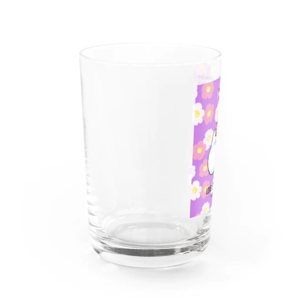 きよのとけてるモチ文鳥 Water Glass :left