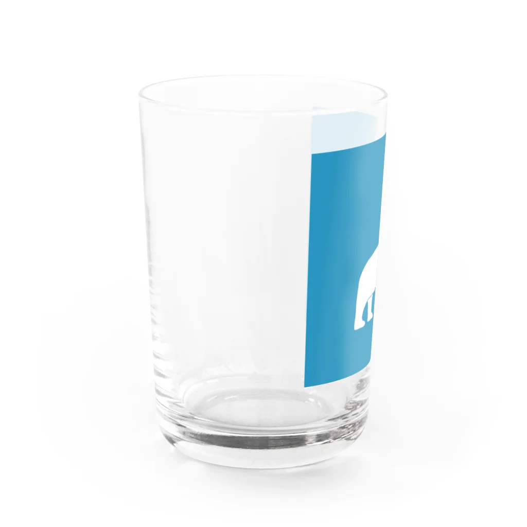 MOMOSUZUMEのシロクマくん　ブルー Water Glass :left