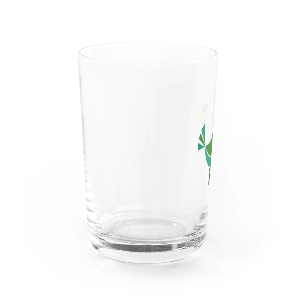 チノサーフアートのPeace pirates green  Water Glass :left