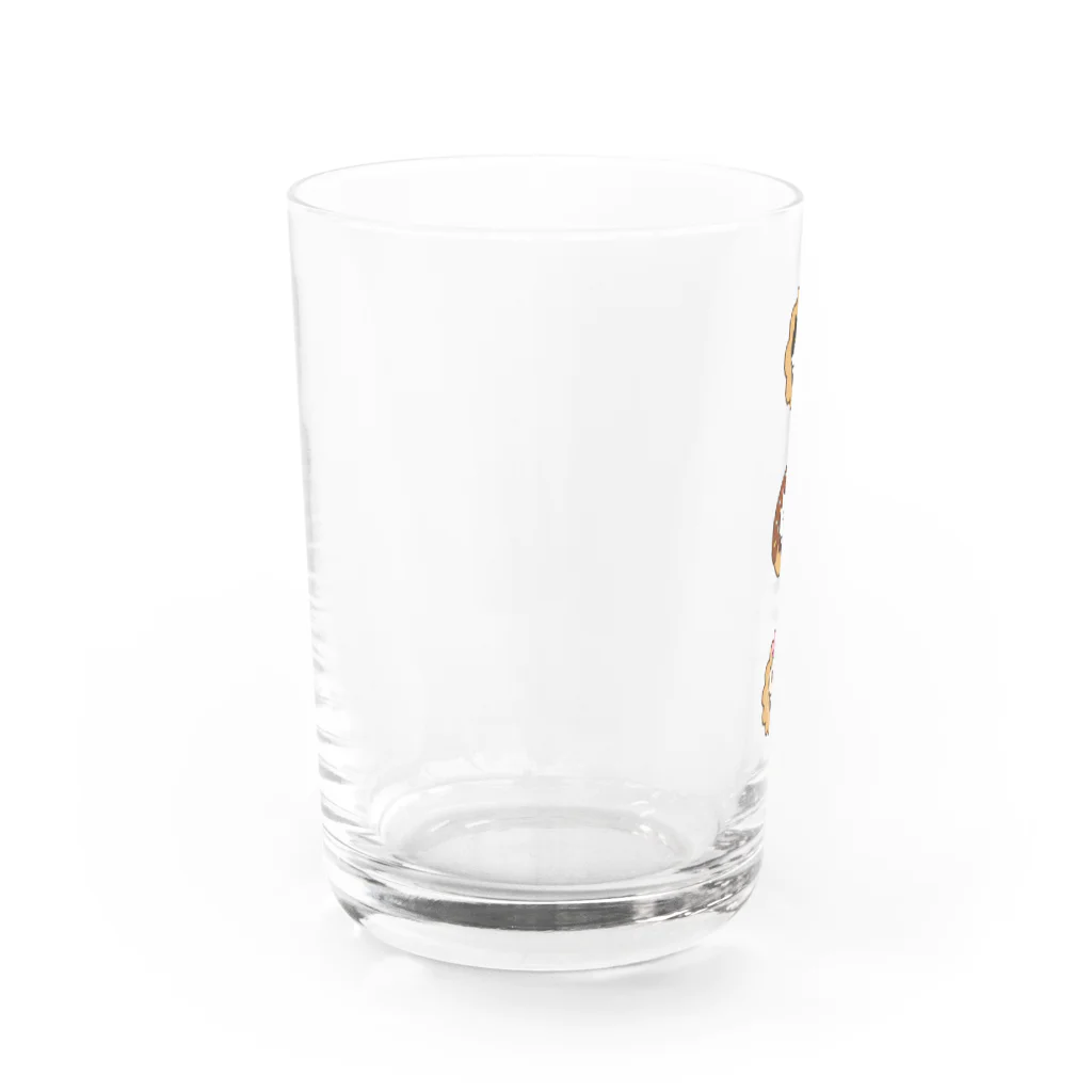 にゃぎまるのお店のにゃぎまるあにま３(ボタン風) Water Glass :left