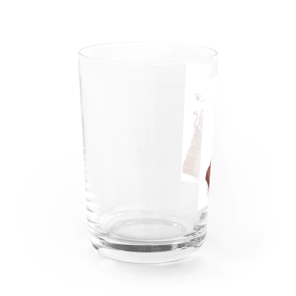 ねこねこの猫チョコ（大） Water Glass :left