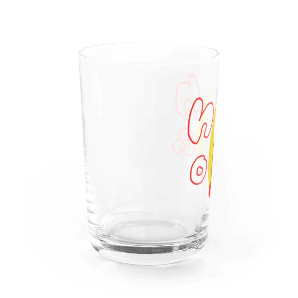 ふりかけ小屋のちきんちゃん Water Glass :left