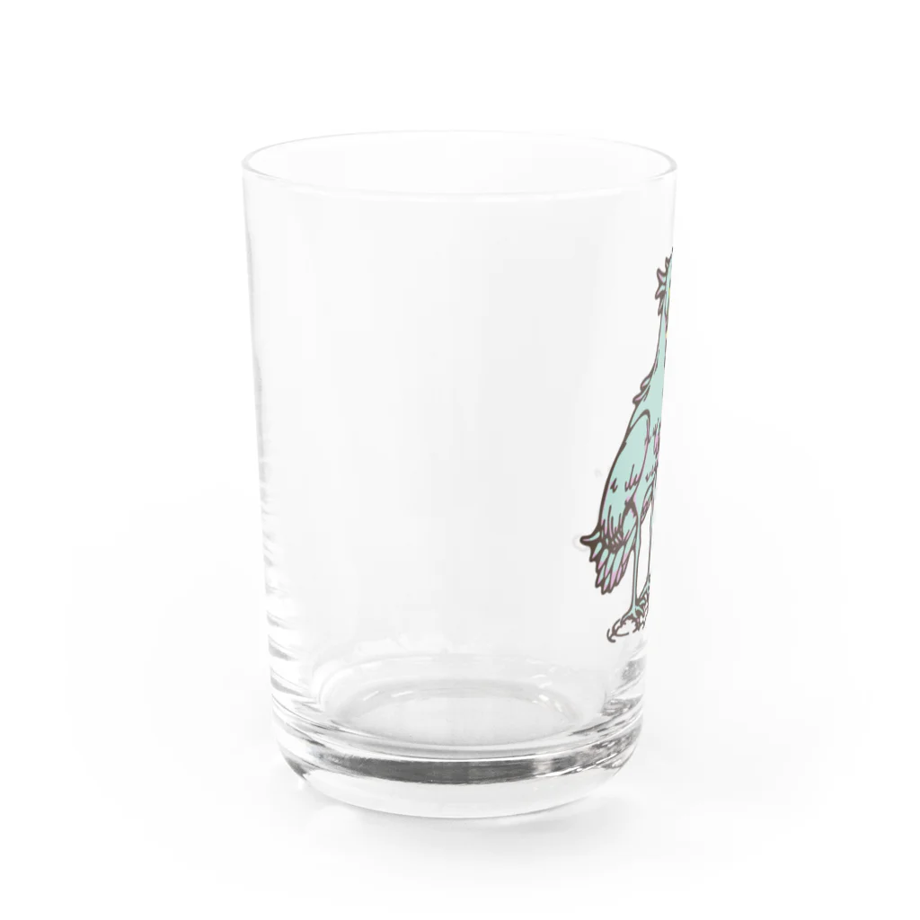 Cɐkeccooのハシビロコウとサカナ‐カラフル Water Glass :left