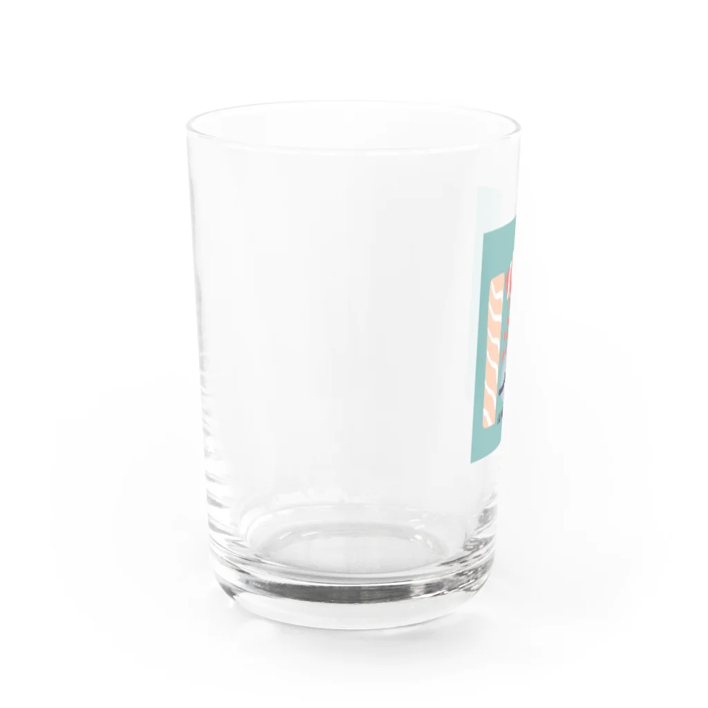 週末北欧部のHAVE A NICE SUSHI Water Glass :left