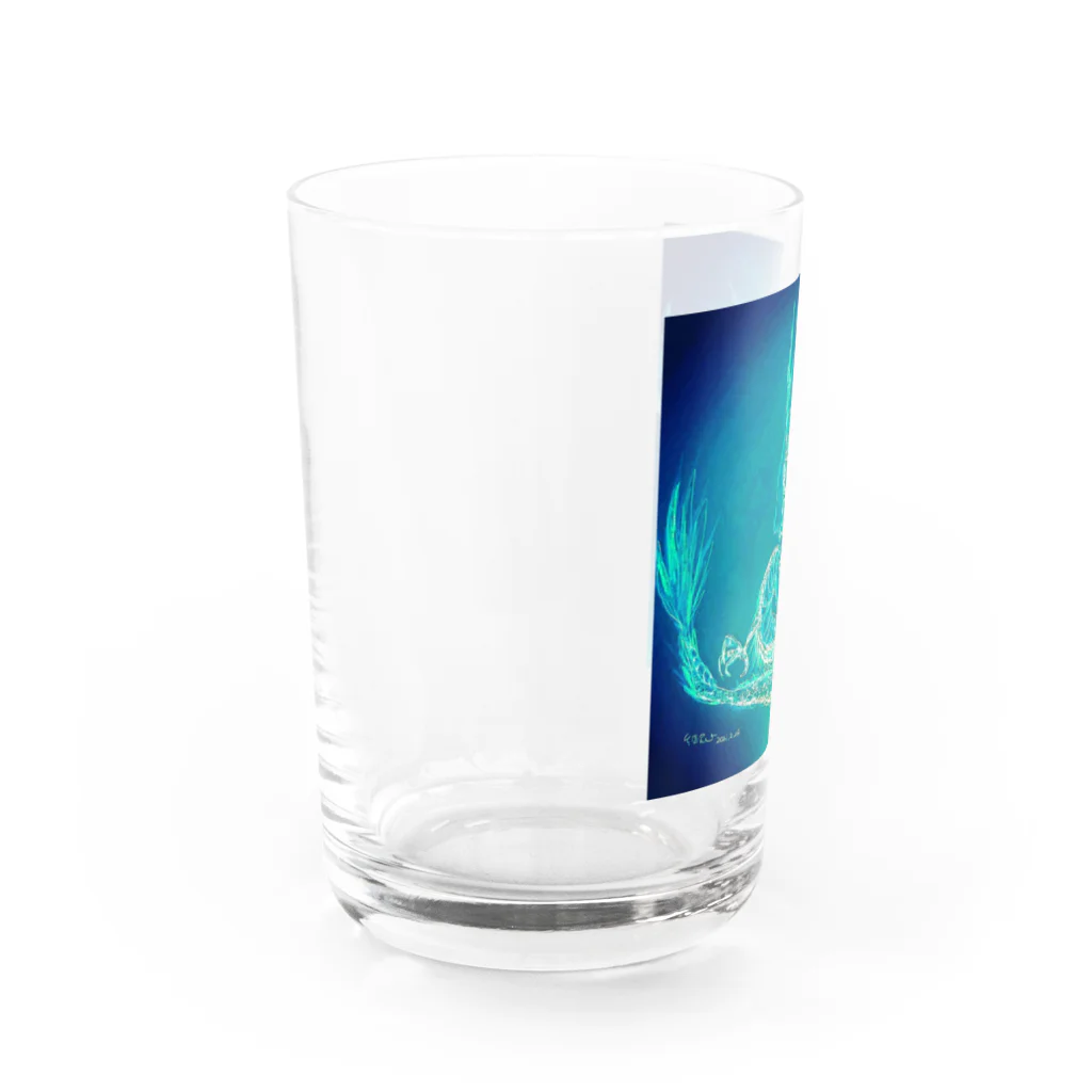 御心.ismの龍神COLOR碧 Water Glass :left